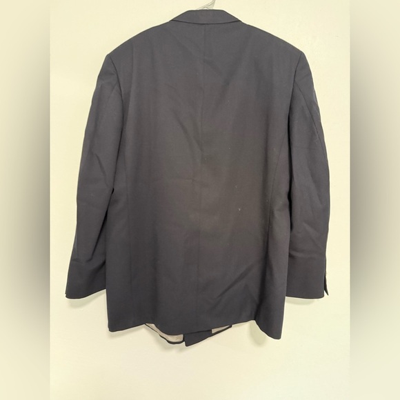 Chaps Blazer Men Navy Blue Linen Blend Ralph - Picture 6 of 13